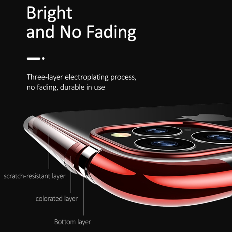 For iPhone 11 Pro USAMS US-BH533 Kingdom Series Ultra-thin TPU Plating Protective Case(Black)