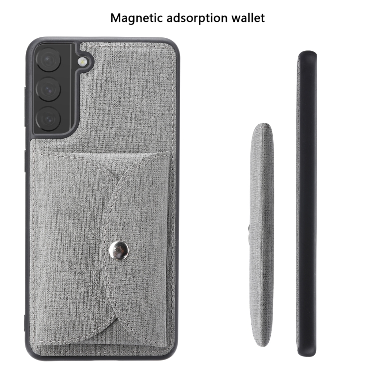 For Samsung Galaxy S21+ 5G ViLi T Series TPU + PU Woven Fabric Magnetic Protective Case with Wallet(Grey) For Samsung Galaxy S21+ 5G ViLi T Series TPU + PU Woven Fabric Magnetic Protective Case with Wallet(Grey)