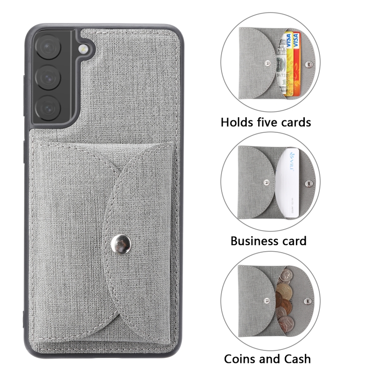 For Samsung Galaxy S21+ 5G ViLi T Series TPU + PU Woven Fabric Magnetic Protective Case with Wallet(Grey) For Samsung Galaxy S21+ 5G ViLi T Series TPU + PU Woven Fabric Magnetic Protective Case with Wallet(Grey)
