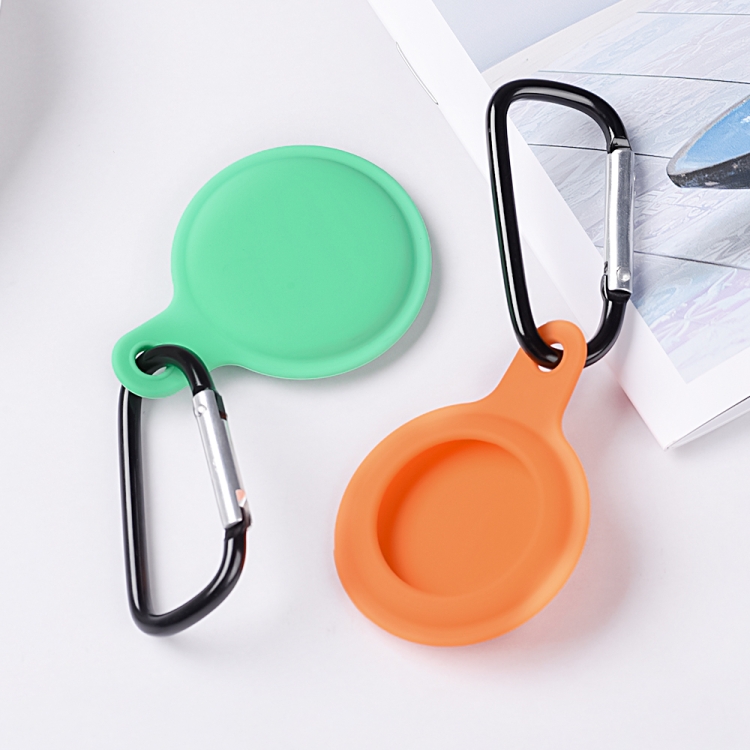 Shockproof Anti-scratch Silicone Soft Case with Keychain Ring For AirTag(White) Shockproof Anti-scratch Silicone Soft Case with Keychain Ring For AirTag(White)