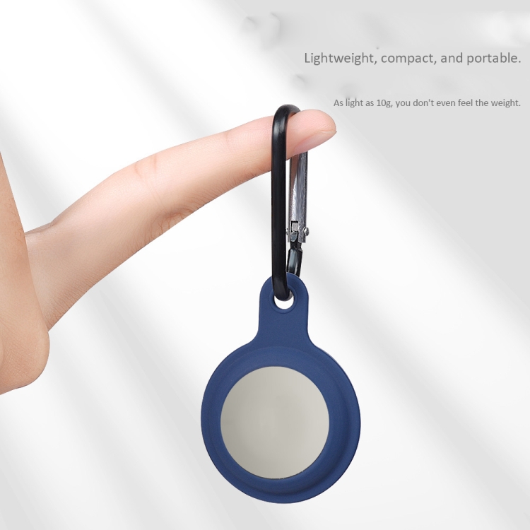 Shockproof Anti-scratch Silicone Soft Case with Keychain Ring For AirTag(White) Shockproof Anti-scratch Silicone Soft Case with Keychain Ring For AirTag(White)