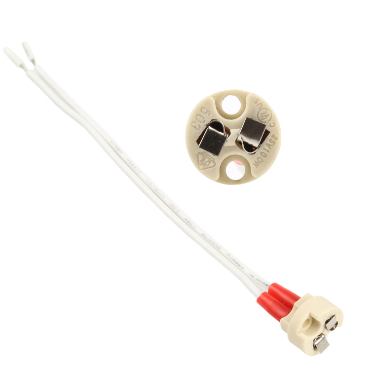 10 piezas/lote G4 Zócalo g4 base Plug Conector de Cable de cabeza Cerámica Titular de g4 10 Cm 