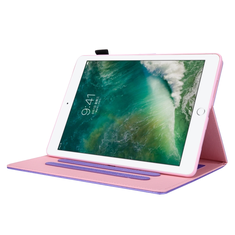For iPad 10.2 2021 / 2020 / 2019 Hair Silky Texture Solid Color Horizontal Flip Leather Case with Holder & Card Slots & Photo Frame & Anti-Skid Strip(Purple) For iPad 10.2 2021 / 2020 / 2019 Hair Silky Texture Solid Color Horizontal Flip Leather Case with Holder & Card Slots & Photo Frame & Anti-Skid Strip(Purple)
