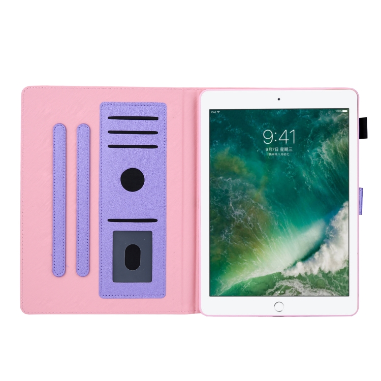 For iPad 10.2 2021 / 2020 / 2019 Hair Silky Texture Solid Color Horizontal Flip Leather Case with Holder & Card Slots & Photo Frame & Anti-Skid Strip(Purple) For iPad 10.2 2021 / 2020 / 2019 Hair Silky Texture Solid Color Horizontal Flip Leather Case with Holder & Card Slots & Photo Frame & Anti-Skid Strip(Purple)