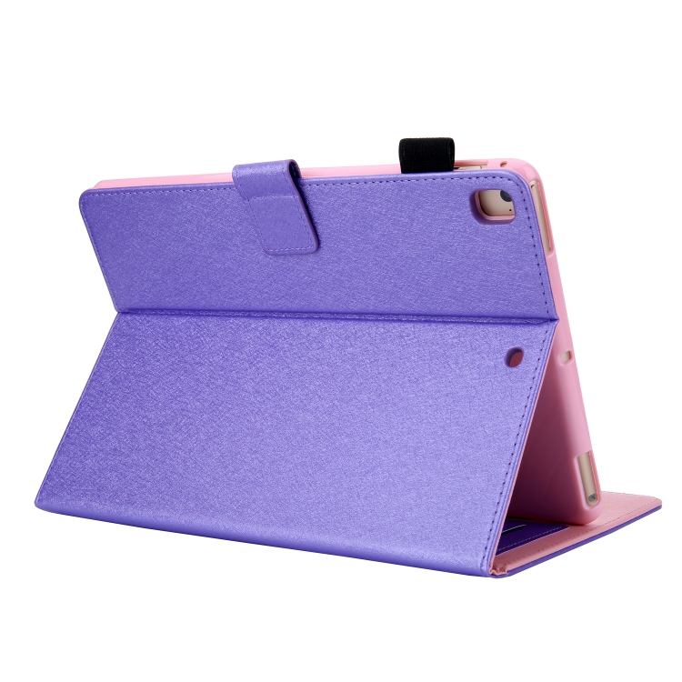 For iPad 10.2 2021 / 2020 / 2019 Hair Silky Texture Solid Color Horizontal Flip Leather Case with Holder & Card Slots & Photo Frame & Anti-Skid Strip(Purple) For iPad 10.2 2021 / 2020 / 2019 Hair Silky Texture Solid Color Horizontal Flip Leather Case with Holder & Card Slots & Photo Frame & Anti-Skid Strip(Purple)
