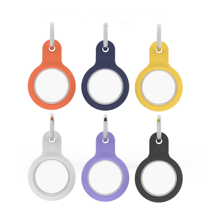 Shockproof Anti-scratch Silicone Protective Case Cover Key Chain with Hang Loop For AirTag(White) Shockproof Anti-scratch Silicone Protective Case Cover Key Chain with Hang Loop For AirTag(White)