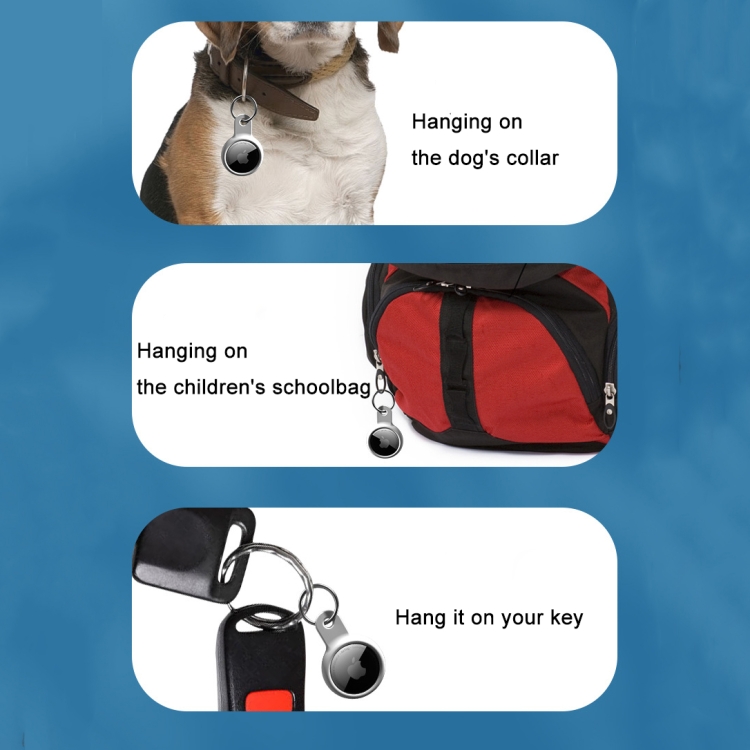 Shockproof Anti-scratch Silicone Protective Case Cover Key Chain with Hang Loop For AirTag(White) Shockproof Anti-scratch Silicone Protective Case Cover Key Chain with Hang Loop For AirTag(White)