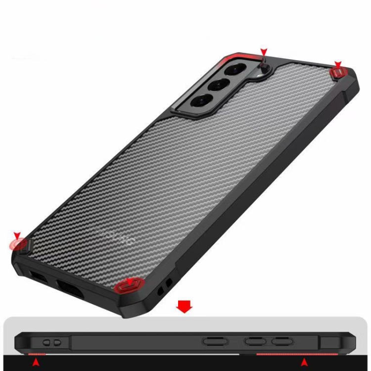 Carbon Fiber Acrylic Shockproof Protective Case For Samsung Galaxy S21 5G(Blue) Carbon Fiber Acrylic Shockproof Protective Case For Samsung Galaxy S21 5G(Blue)