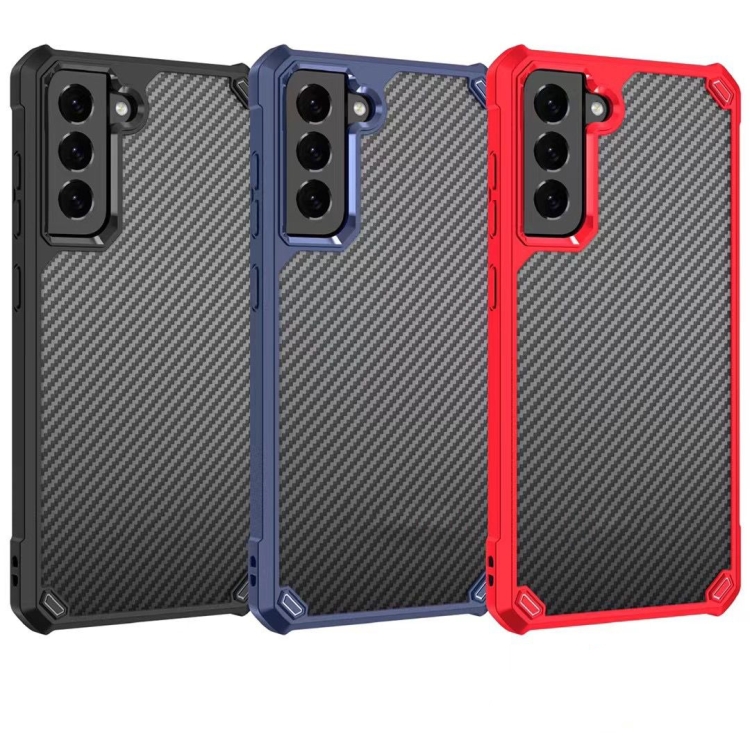Carbon Fiber Acrylic Shockproof Protective Case For Samsung Galaxy S21 5G(Blue) Carbon Fiber Acrylic Shockproof Protective Case For Samsung Galaxy S21 5G(Blue)
