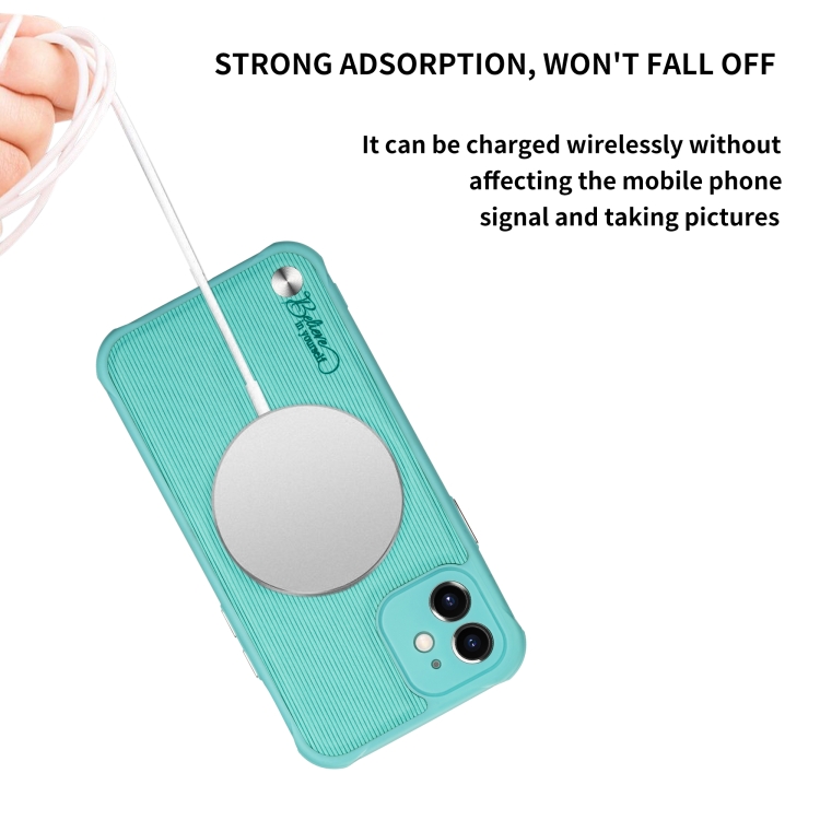For iPhone 11 Astronaut Pattern Electroplating Push Button Shockproof TPU Magsafe Case (Lake Green) For iPhone 11 Astronaut Pattern Electroplating Push Button Shockproof TPU Magsafe Case (Lake Green)