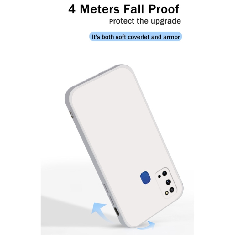 For Samsung Galaxy A21s Solid Color Imitation Liquid Silicone