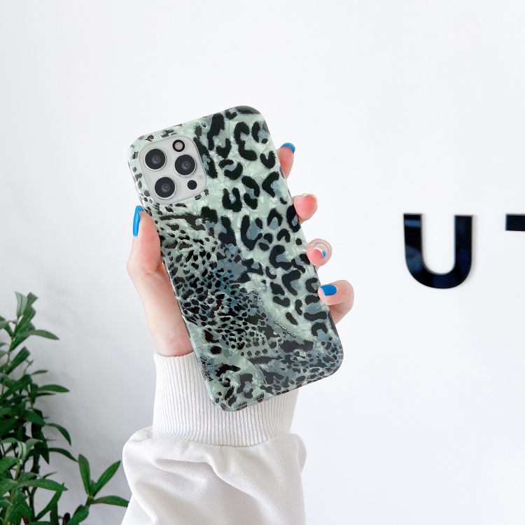 For iPhone 12 mini TPU Shock-proof Protective Case (Green Leopard Shell Pattern) For iPhone 12 mini TPU Shock-proof Protective Case (Green Leopard Shell Pattern)