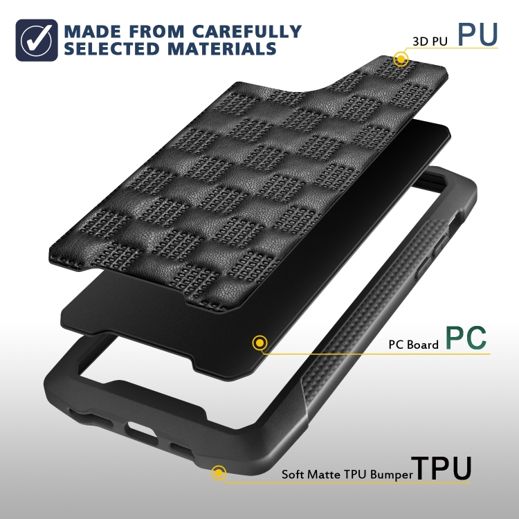 For iPhone 11 Pro 3D Embossed PU + PC + TPU Skidproof Shockproof Case (Brown)