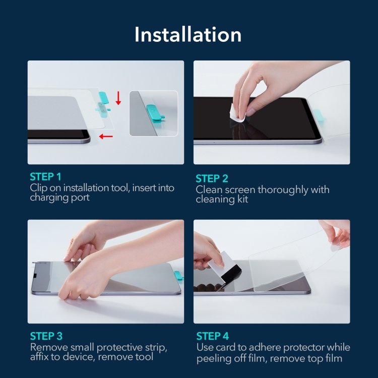 1 PC ESR Paper-Feel Screen Protector Anti-Glare Matte PET Writing Film For iPad Pro 12.9 (2021) / (2020) / (2018) 1 PC ESR Paper-Feel Screen Protector Anti-Glare Matte PET Writing Film For iPad Pro 12.9 (2021) / (2020) / (2018)