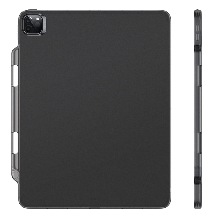 For iPad Pro 12.9 2022 / 2021 ESR Project Zero Pencil Series Shockproof Matte Soft TPU Protective Tablet Case with Pen Slot(Black)