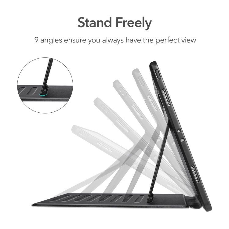 For iPad Pro 12.9 2022 / 2021 ESR Sentry Stand Series PC + PU Magnetic Horizontal Flip Leather Tablet Case with Holder & Pen Slot(Black) For iPad Pro 12.9 2022 / 2021 ESR Sentry Stand Series PC + PU Magnetic Horizontal Flip Leather Tablet Case with Holder & Pen Slot(Black)