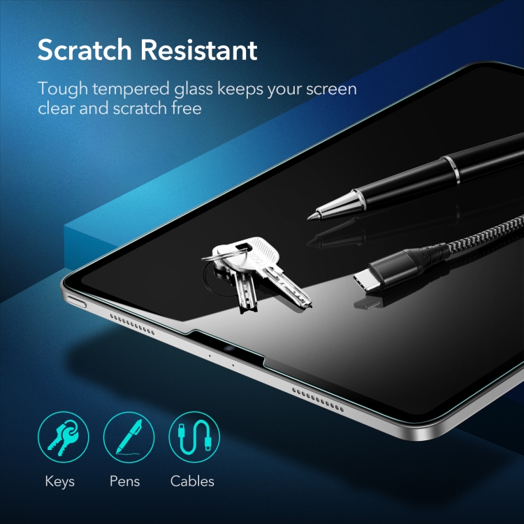 ESR Premium Clear 9H Tempered Glass Screen Protector For iPad Pro 12.9 (2021) / (2020) / (2018) ESR Premium Clear 9H Tempered Glass Screen Protector For iPad Pro 12.9 (2021) / (2020) / (2018)