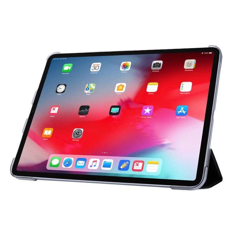 For iPad Air 13 2024 / iPad Pro 12.9 2022 / 2021 Silk Texture Three-fold Horizontal Flip Leather Tablet Case with Holder & Pen Slot(Black) For iPad Air 13 2024 / iPad Pro 12.9 2022 / 2021 Silk Texture Three-fold Horizontal Flip Leather Tablet Case with Holder & Pen Slot(Black)