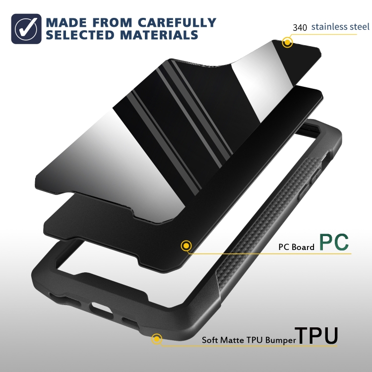 For iPhone 11 Pro Stainless Steel Metal PC Back Cover + TPU Heavy Duty Armor Shockproof Case (Mirror Black) For iPhone 11 Pro Stainless Steel Metal PC Back Cover + TPU Heavy Duty Armor Shockproof Case (Mirror Black)