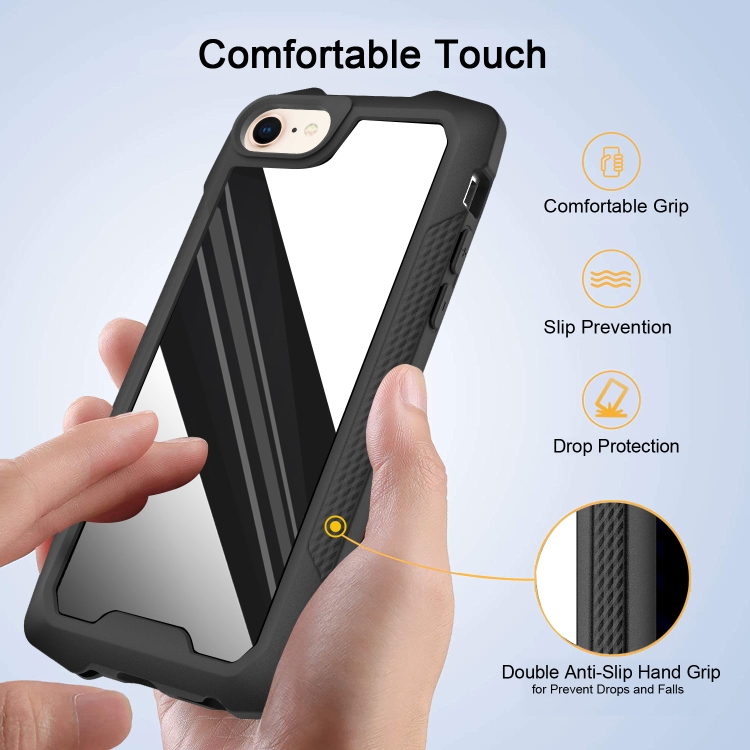 For iPhone SE 2022 / SE 2020 8 / 7 Stainless Steel Metal PC Back Cover + TPU Heavy Duty Armor Shockproof CaseBrush Black) For iPhone SE 2022 / SE 2020 8 / 7 Stainless Steel Metal PC Back Cover + TPU Heavy Duty Armor Shockproof CaseBrush Black)