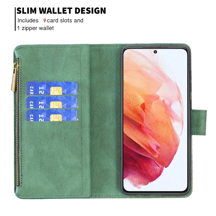 For Samsung Galaxy S21 5G Flying Butterfly Embossing Pattern Zipper Horizontal Flip Leather Case with Holder & Card Slots & Wallet(Green) For Samsung Galaxy S21 5G Flying Butterfly Embossing Pattern Zipper Horizontal Flip Leather Case with Holder & Card Slots & Wallet(Green)