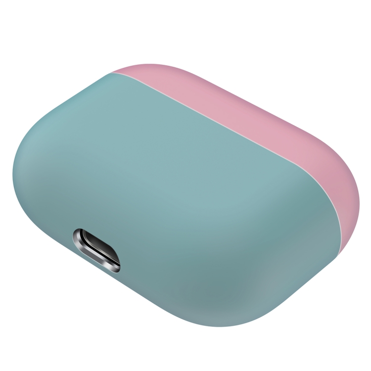 For Apple AirPods Pro Two-colors Wireless Earphone Protective Case(Pink Green) For Apple AirPods Pro Two-colors Wireless Earphone Protective Case(Pink Green)