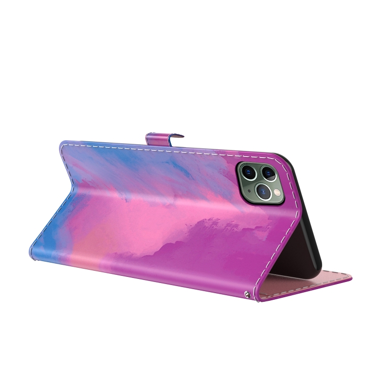 Watercolor Pattern Horizontal Flip Leather Case with Holder & Card Slot & Wallet For iPhone 11 Pro(Purple Red) Watercolor Pattern Horizontal Flip Leather Case with Holder & Card Slot & Wallet For iPhone 11 Pro(Purple Red)