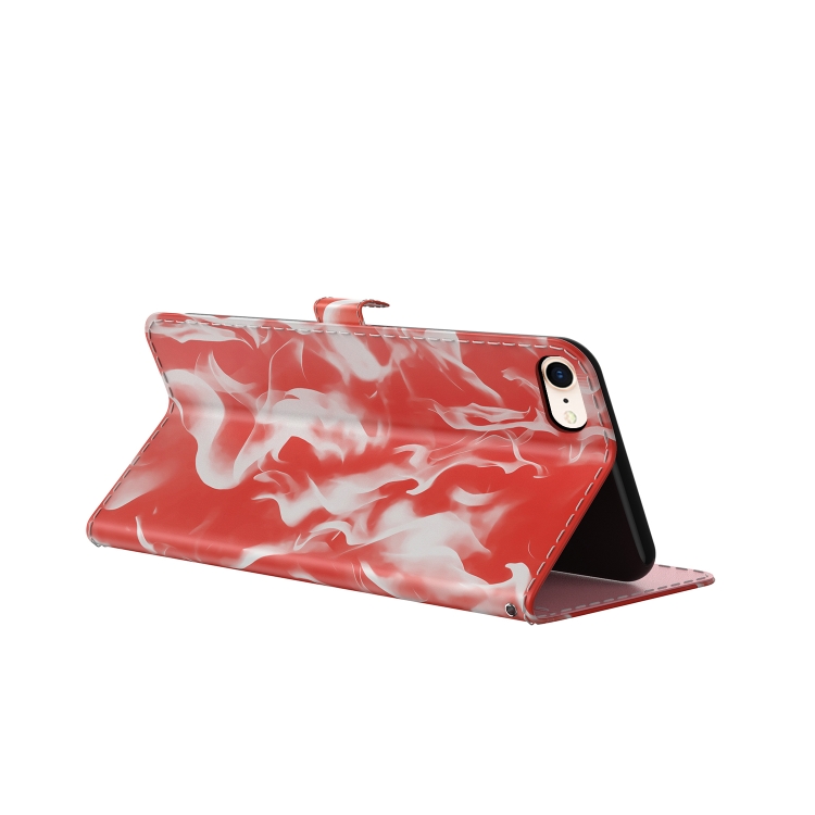 For iPhone SE 2022 / SE 2020 / 8 / 7 Cloud Fog Pattern Horizontal Flip Leather Case with Holder & Card Slot & Wallet(Red) For iPhone SE 2022 / SE 2020 / 8 / 7 Cloud Fog Pattern Horizontal Flip Leather Case with Holder & Card Slot & Wallet(Red)