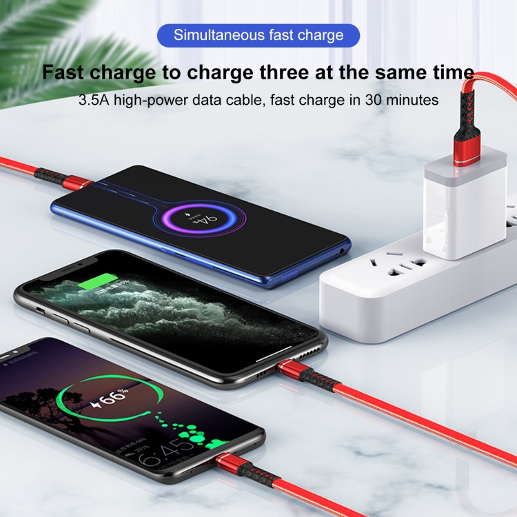 1.2m USB to 8 Pin + USB-C / Type-C + Micro USB 3 in 1 Nylon Braided Charging Cable(Grey) 1.2m USB to 8 Pin + USB-C / Type-C + Micro USB 3 in 1 Nylon Braided Charging Cable(Grey)