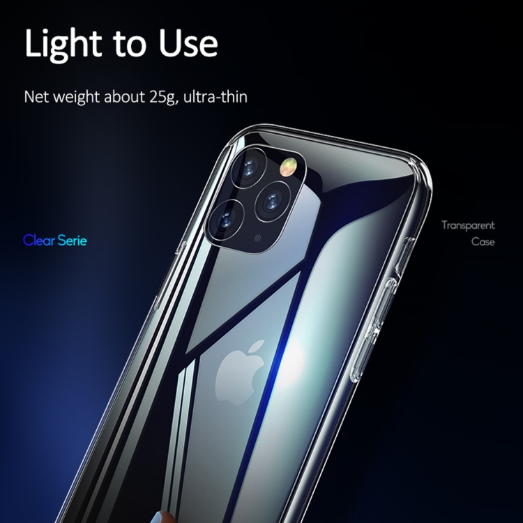For iPhone 11 Pro USAMS US-BH522 Clear Series Shockproof Transparent TPU Protective Case For iPhone 11 Pro USAMS US-BH522 Clear Series Shockproof Transparent TPU Protective Case