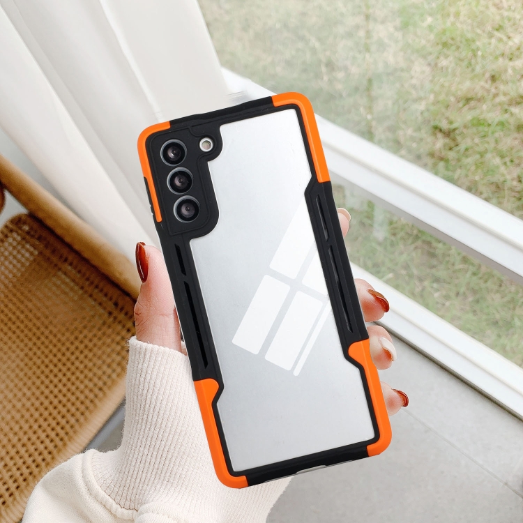 For Samsung Galaxy S21 5G TPU + PC + Acrylic 3 in 1 Shockproof Protective Case(Orange) For Samsung Galaxy S21 5G TPU + PC + Acrylic 3 in 1 Shockproof Protective Case(Orange)