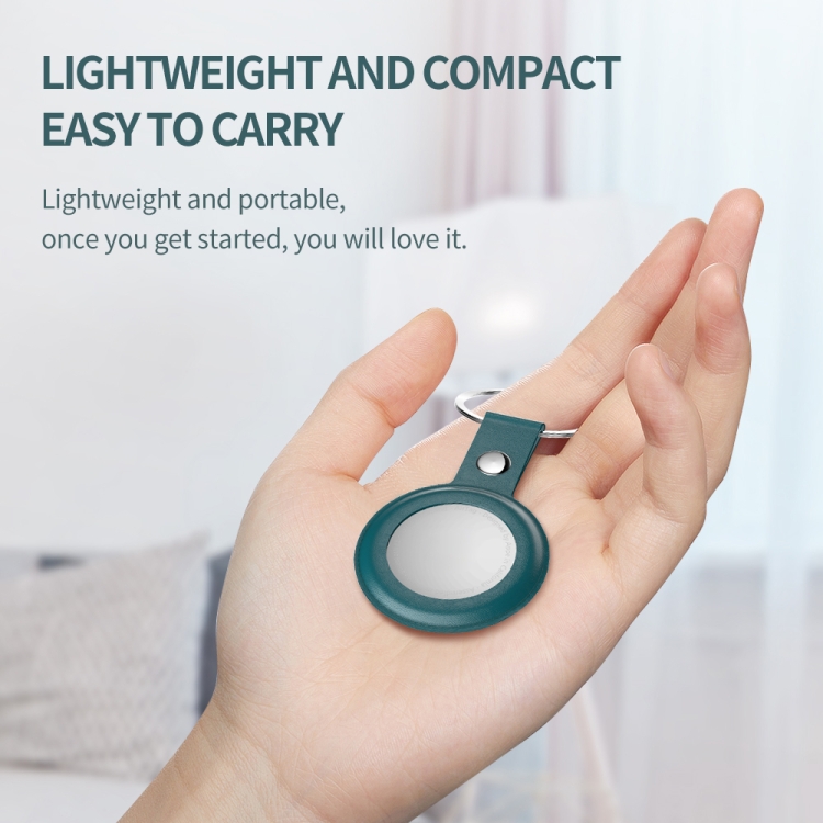 PU Leather Case Shockproof Anti-scratch Protective Cover with Keychain Ring Loop For AirTag(Navy Blue) PU Leather Case Shockproof Anti-scratch Protective Cover with Keychain Ring Loop For AirTag(Navy Blue)