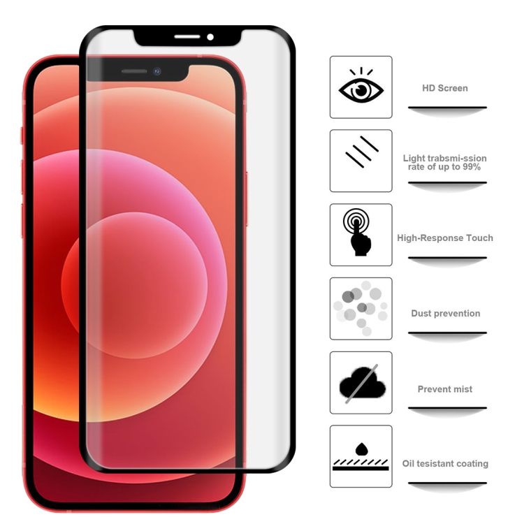 For iPhone 12 mini 2pcs 3D Curved Silk-screen PET Full Coverage Protective Film(Black) For iPhone 12 mini 2pcs 3D Curved Silk-screen PET Full Coverage Protective Film(Black)