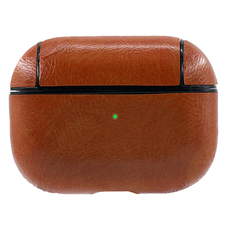 For Apple AirPods Pro Genuine Leather Wireless Earphone Protective Case(Brown) For Apple AirPods Pro Genuine Leather Wireless Earphone Protective Case(Brown)
