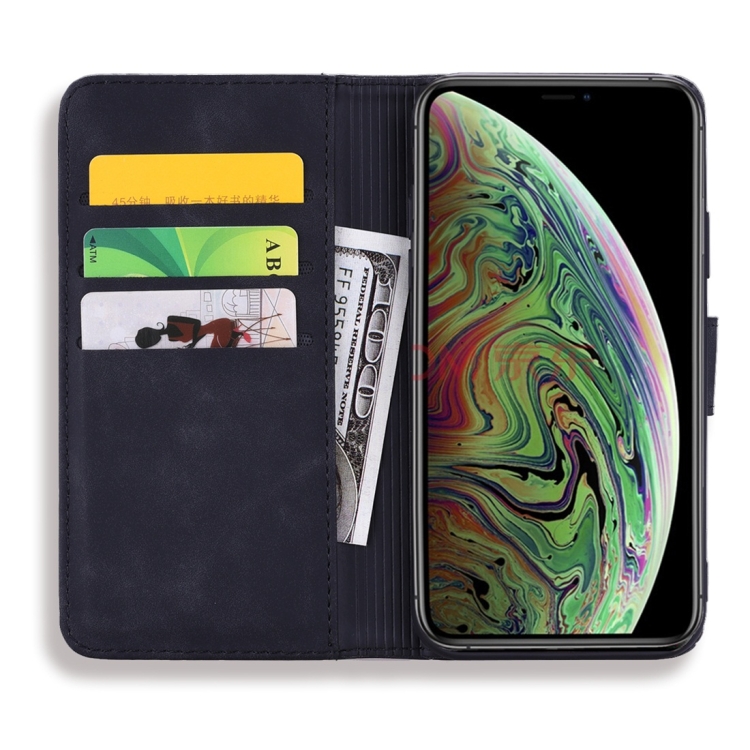 For iPhone 11 Calf Pattern Diamond Mandala Double Folding Design Embossed Leather Case with Wallet & Holder & Card Slots(Black) For iPhone 11 Calf Pattern Diamond Mandala Double Folding Design Embossed Leather Case with Wallet & Holder & Card Slots(Black)