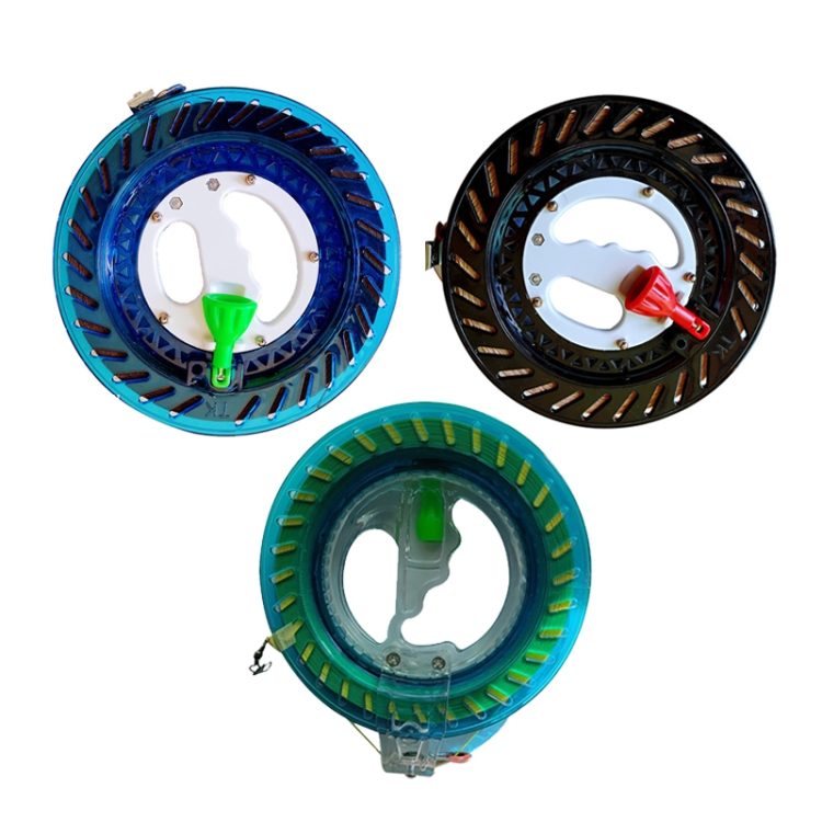 ABS String Reel for Kite Flying Self-locking Line Wheel, Spec:16cm Crystal Blue  200m