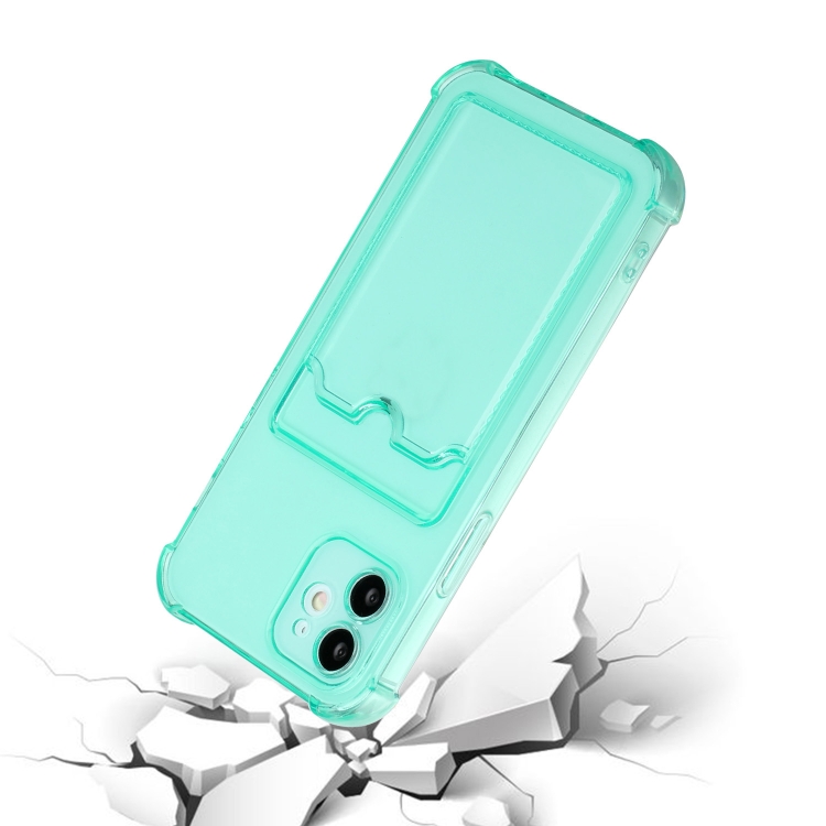 For iPhone 11 Pro TPU Dropproof Protective Back Case with Card Slot (Green) For iPhone 11 Pro TPU Dropproof Protective Back Case with Card Slot (Green)