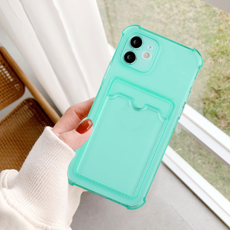 For iPhone 11 Pro TPU Dropproof Protective Back Case with Card Slot (Green) For iPhone 11 Pro TPU Dropproof Protective Back Case with Card Slot (Green)