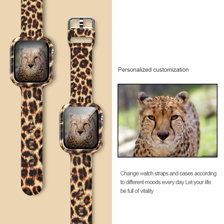 Silicone Printing Integrated Watch Case Watch Band For Apple Watch