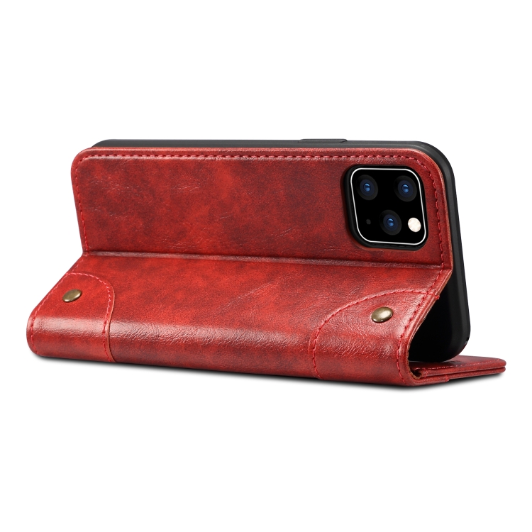 For iPhone 11 Pro Baroque Simple Horizontal Flip Leather Case, with Holder & Card Slots & Wallet(Red) For iPhone 11 Pro Baroque Simple Horizontal Flip Leather Case, with Holder & Card Slots & Wallet(Red)