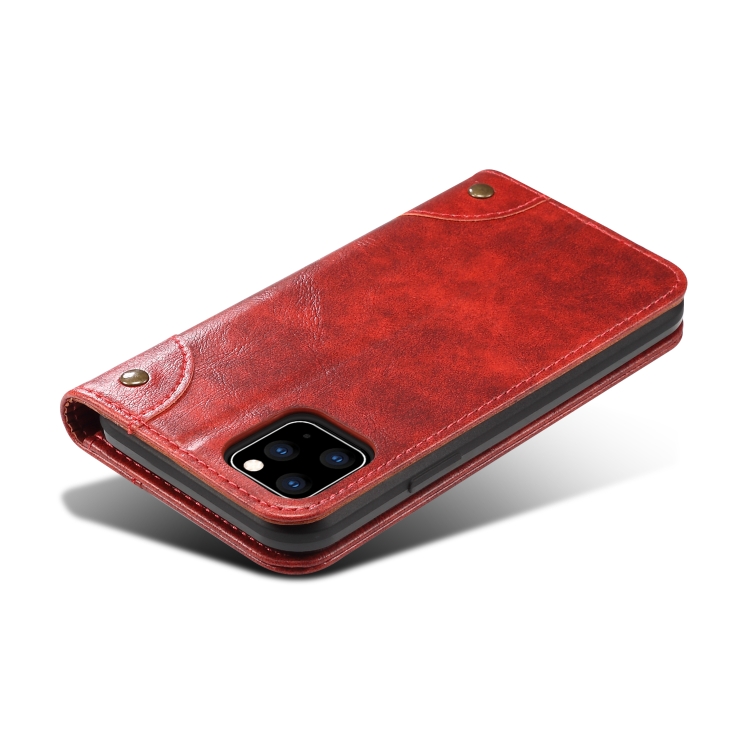 For iPhone 11 Pro Baroque Simple Horizontal Flip Leather Case, with Holder & Card Slots & Wallet(Red) For iPhone 11 Pro Baroque Simple Horizontal Flip Leather Case, with Holder & Card Slots & Wallet(Red)