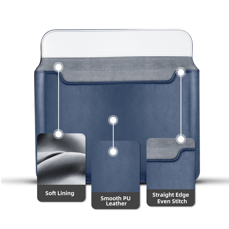 For Macbook 13.3 inch DUX DUCIS HEFI Series Laptop Protective Standing Sleeve(Blue) For Macbook 13.3 inch DUX DUCIS HEFI Series Laptop Protective Standing Sleeve(Blue)
