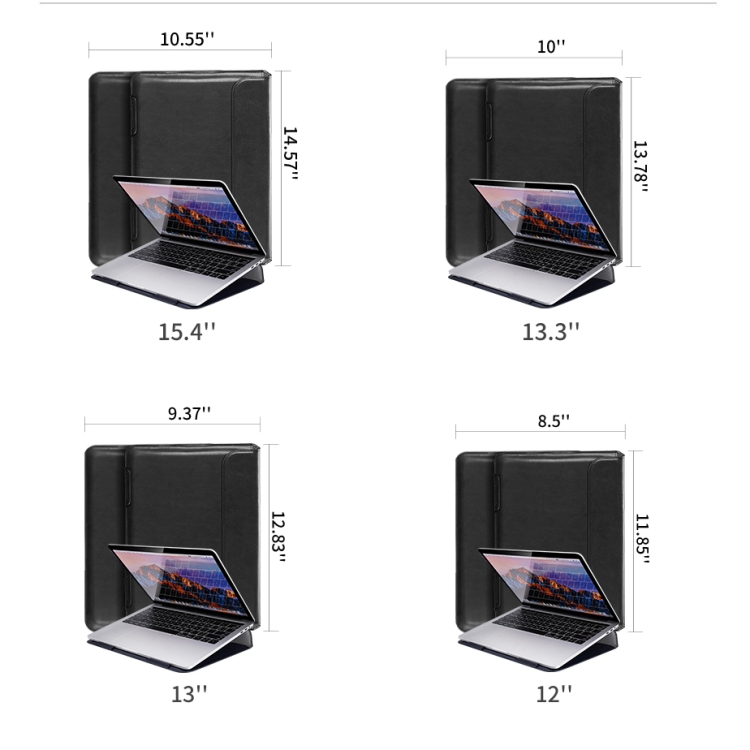 For Macbook 15.4 inch DUX DUCIS HEFI Series Laptop Protective Standing Sleeve(Black) For Macbook 15.4 inch DUX DUCIS HEFI Series Laptop Protective Standing Sleeve(Black)