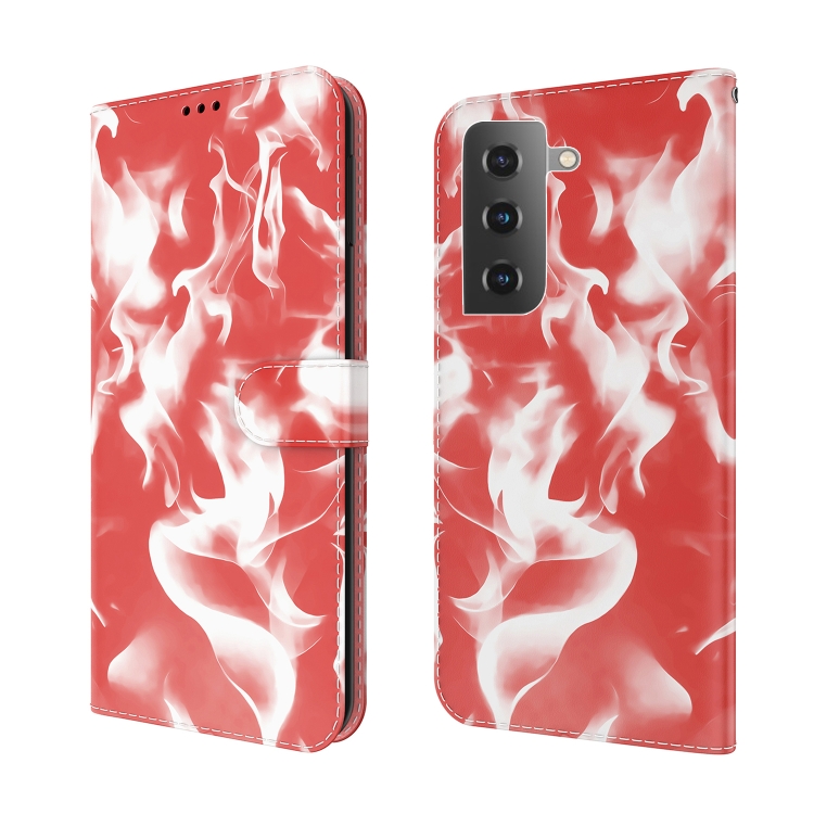 For Samsung Galaxy S21+ 5G Cloud Fog Pattern Horizontal Flip Leather Case with Holder & Card Slot & Wallet(Red) For Samsung Galaxy S21+ 5G Cloud Fog Pattern Horizontal Flip Leather Case with Holder & Card Slot & Wallet(Red)