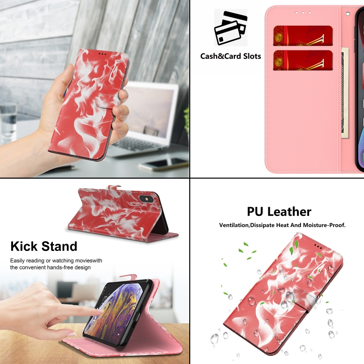 For Samsung Galaxy S21+ 5G Cloud Fog Pattern Horizontal Flip Leather Case with Holder & Card Slot & Wallet(Red) For Samsung Galaxy S21+ 5G Cloud Fog Pattern Horizontal Flip Leather Case with Holder & Card Slot & Wallet(Red)