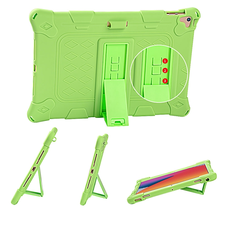 All-inclusive Silicone Shockproof Case with Holder For iPad mini 5 / 4(Green) All-inclusive Silicone Shockproof Case with Holder For iPad mini 5 / 4(Green)