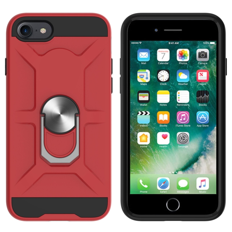 War-god Armor TPU + PC Shockproof Magnetic Protective Case with Ring Holder For iPhone 8 / 7 / SE 2020(Red) War-god Armor TPU + PC Shockproof Magnetic Protective Case with Ring Holder For iPhone 8 / 7 / SE 2020(Red)
