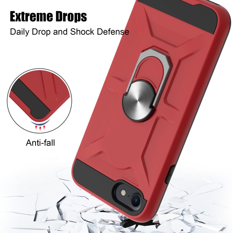 War-god Armor TPU + PC Shockproof Magnetic Protective Case with Ring Holder For iPhone 8 / 7 / SE 2020(Red) War-god Armor TPU + PC Shockproof Magnetic Protective Case with Ring Holder For iPhone 8 / 7 / SE 2020(Red)