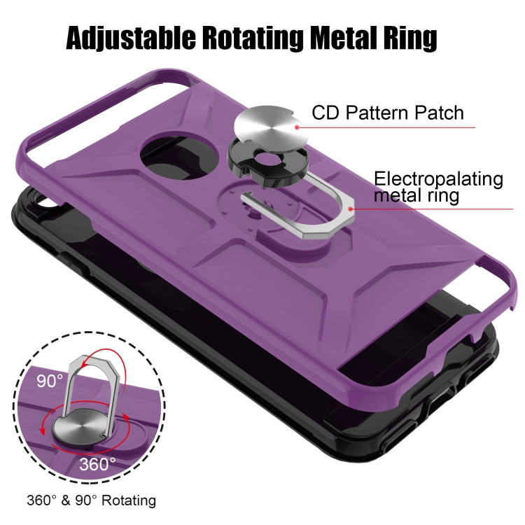 War-god Armor TPU + PC Shockproof Magnetic Protective Case with Ring Holder For iPhone 8 Plus / 7 Plus(Red) War-god Armor TPU + PC Shockproof Magnetic Protective Case with Ring Holder For iPhone 8 Plus / 7 Plus(Red)