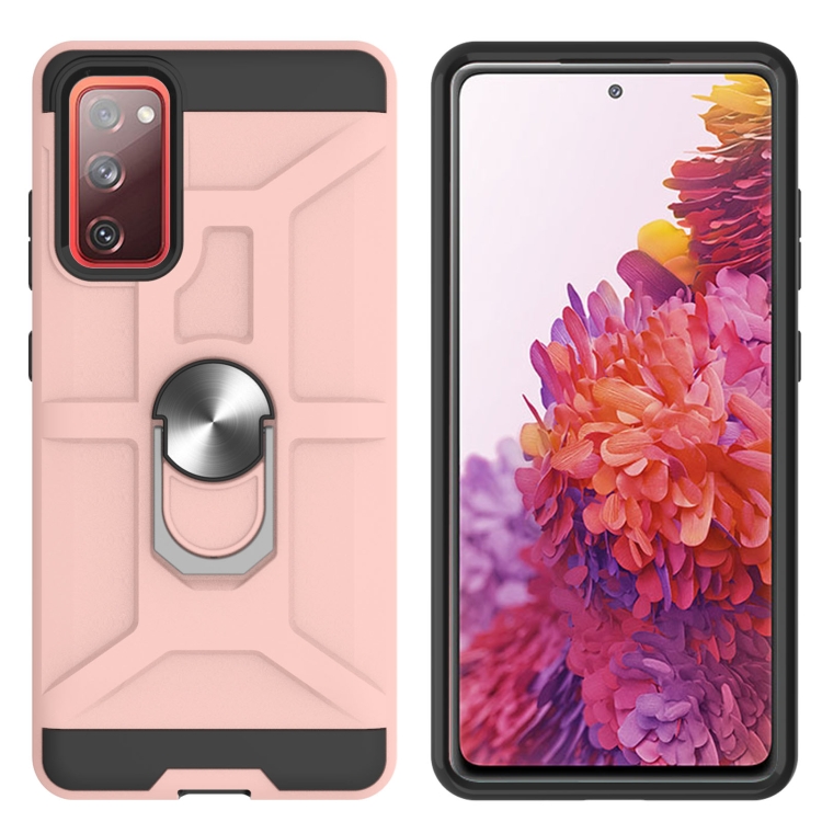 For Samsung Galaxy S20 FE War-god Armor TPU + PC Shockproof Magnetic Protective Case with Ring Holder(Rose Gold) For Samsung Galaxy S20 FE War-god Armor TPU + PC Shockproof Magnetic Protective Case with Ring Holder(Rose Gold)